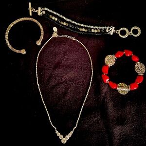 Selection of jewelry.